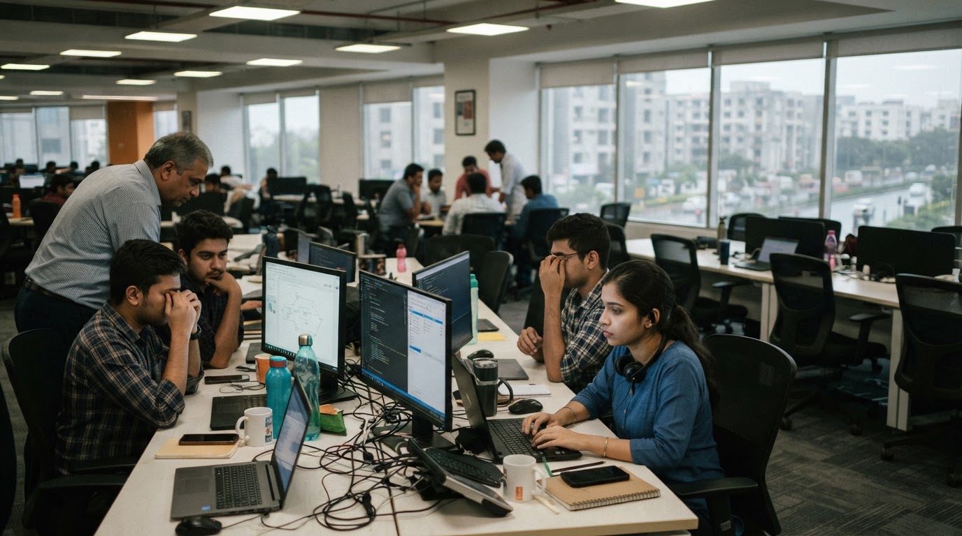 India's Tech Pyramid Breaks at the Base