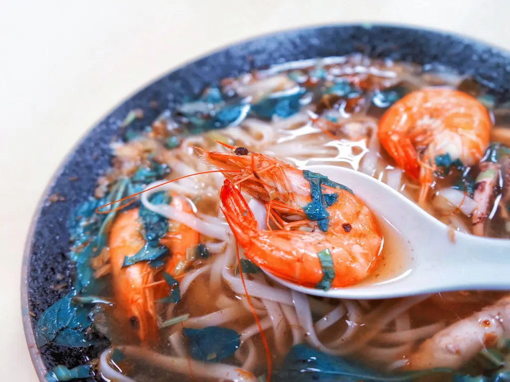Hot and Sour Spicy Seafood Pho 海鮮酸辣河粉 in Hsinchu, Taiwan