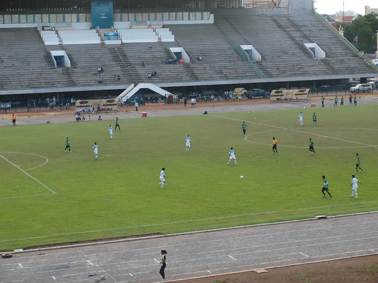 Soccer Game in Phnom Penh Olympic Stadium 7