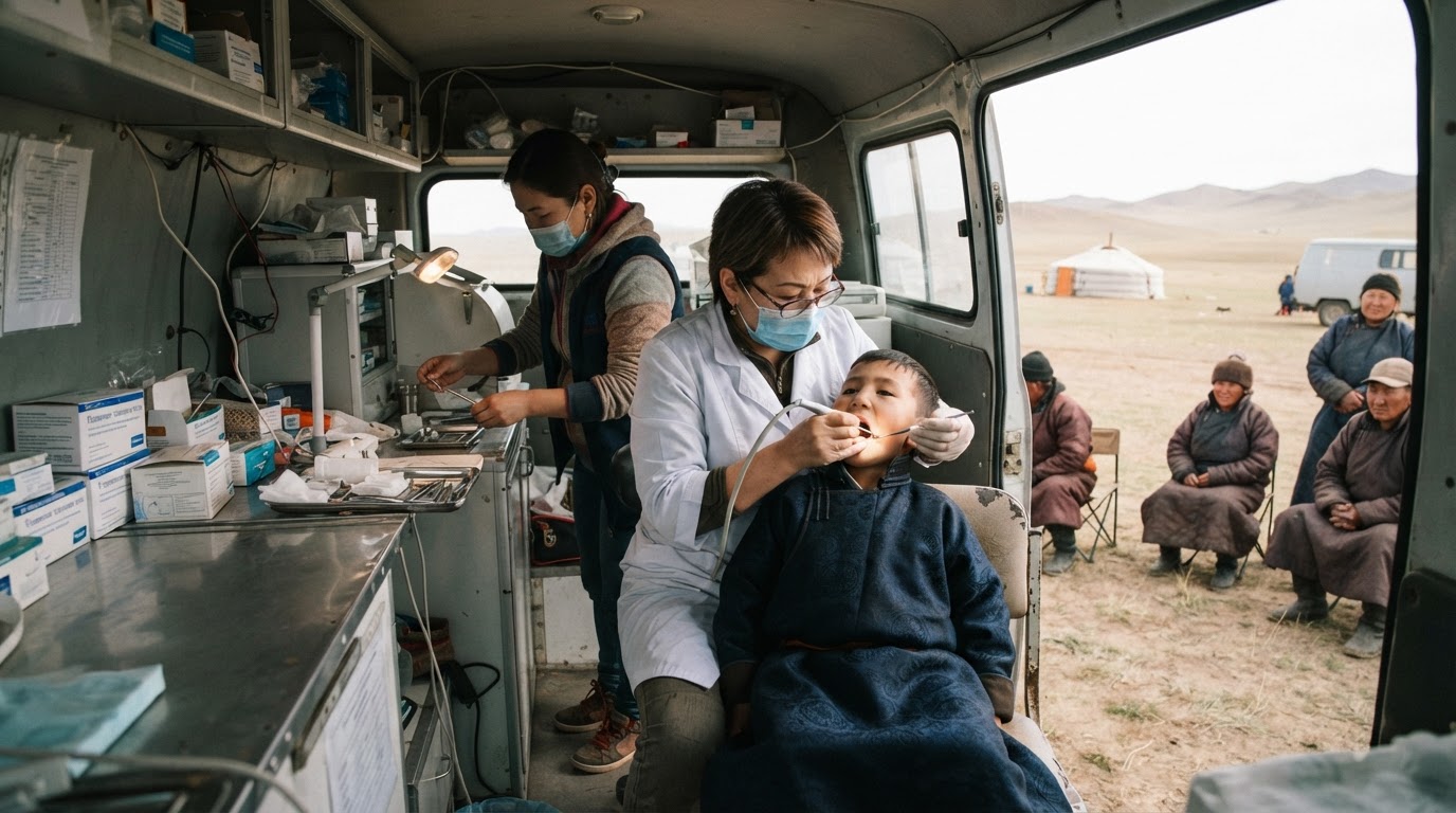 Mobile Dental Clinics Expose the Real Cost of Cheap Sugar in Mongolia