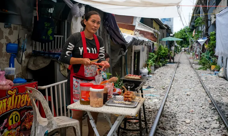 Bangkok Railway Food Seller