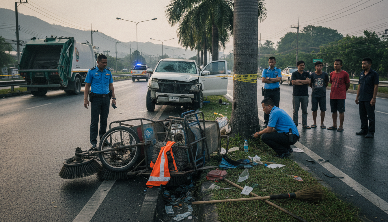 Road Sweeper's Death Highlights Unseen Costs of Road Safety Failures in Chiang Mai