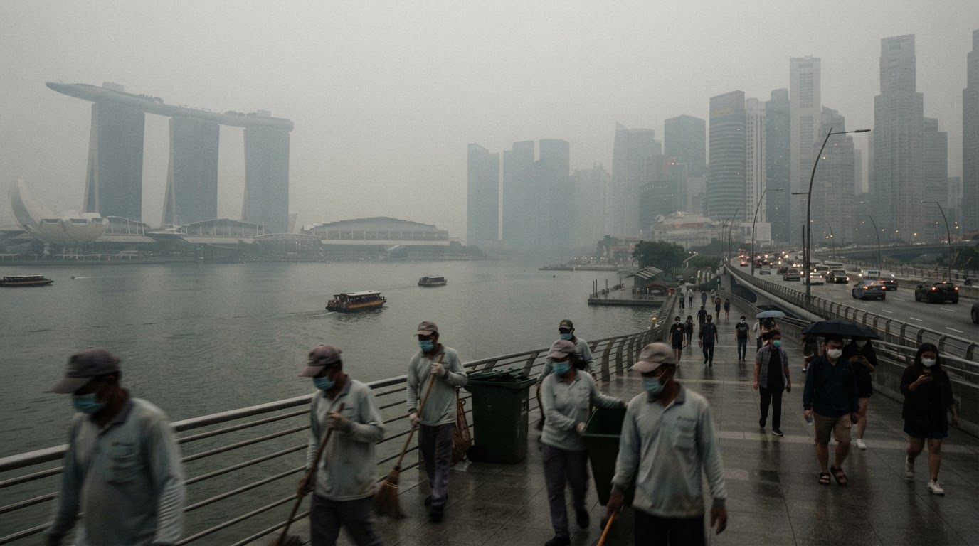 The Grey Horizon Over Singapore